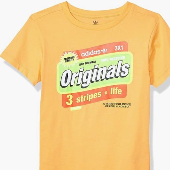 adidas Originals Kids' Big Juniors Graphic Tee SIZE MEDIUM - Picture 1 of 2